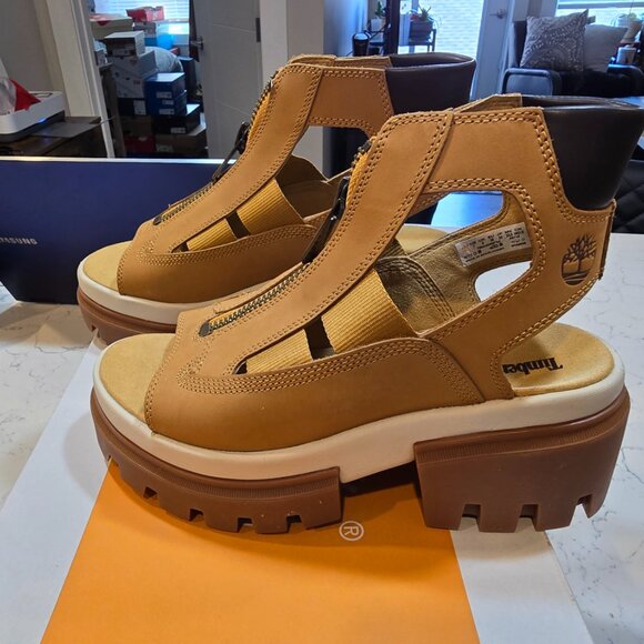 TIMBERLAND WOMEN'S EVERLEIGH GLADIATOR SANDALS TB0A634M754 Size 7 NEW - Picture 2 of 16